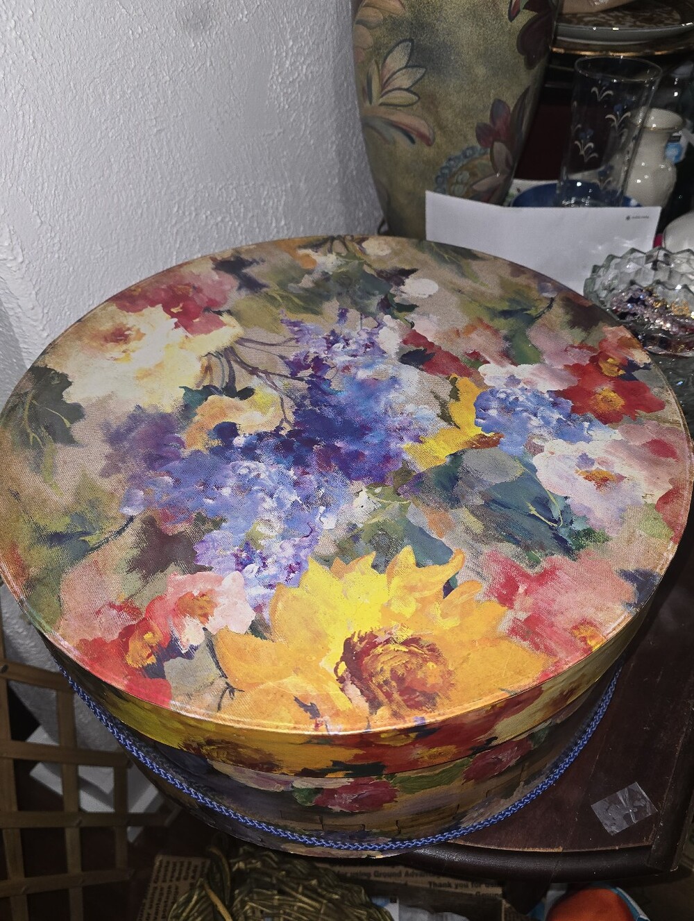 Hat Box Vintage Floral
